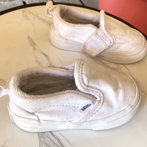 Classic Velcro white 4c Vans slip on